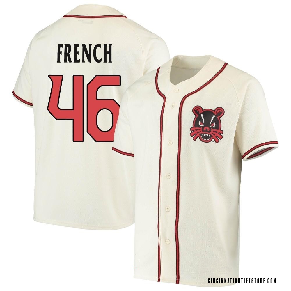 Men's Carson French Cincinnati Bearcats Replica Performance Baseball Jersey - Cream