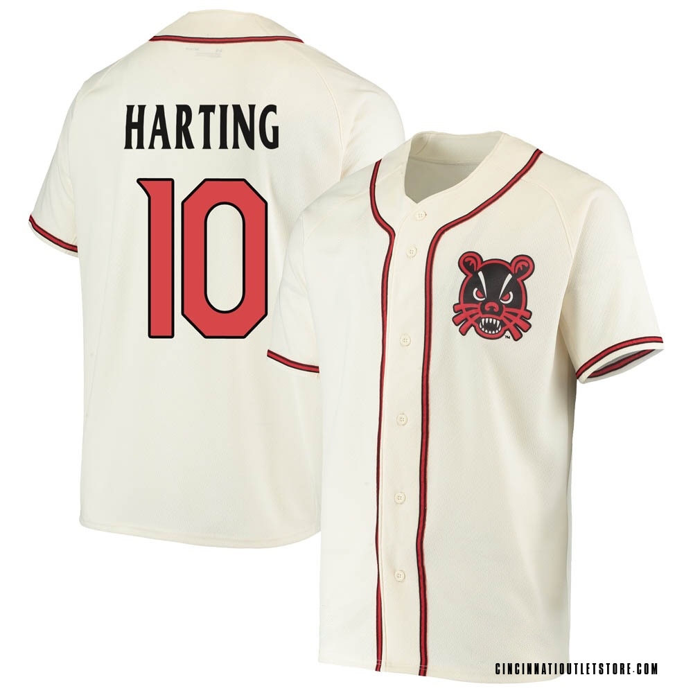 Men's Cole Harting Cincinnati Bearcats Replica Performance Baseball Jersey - Cream