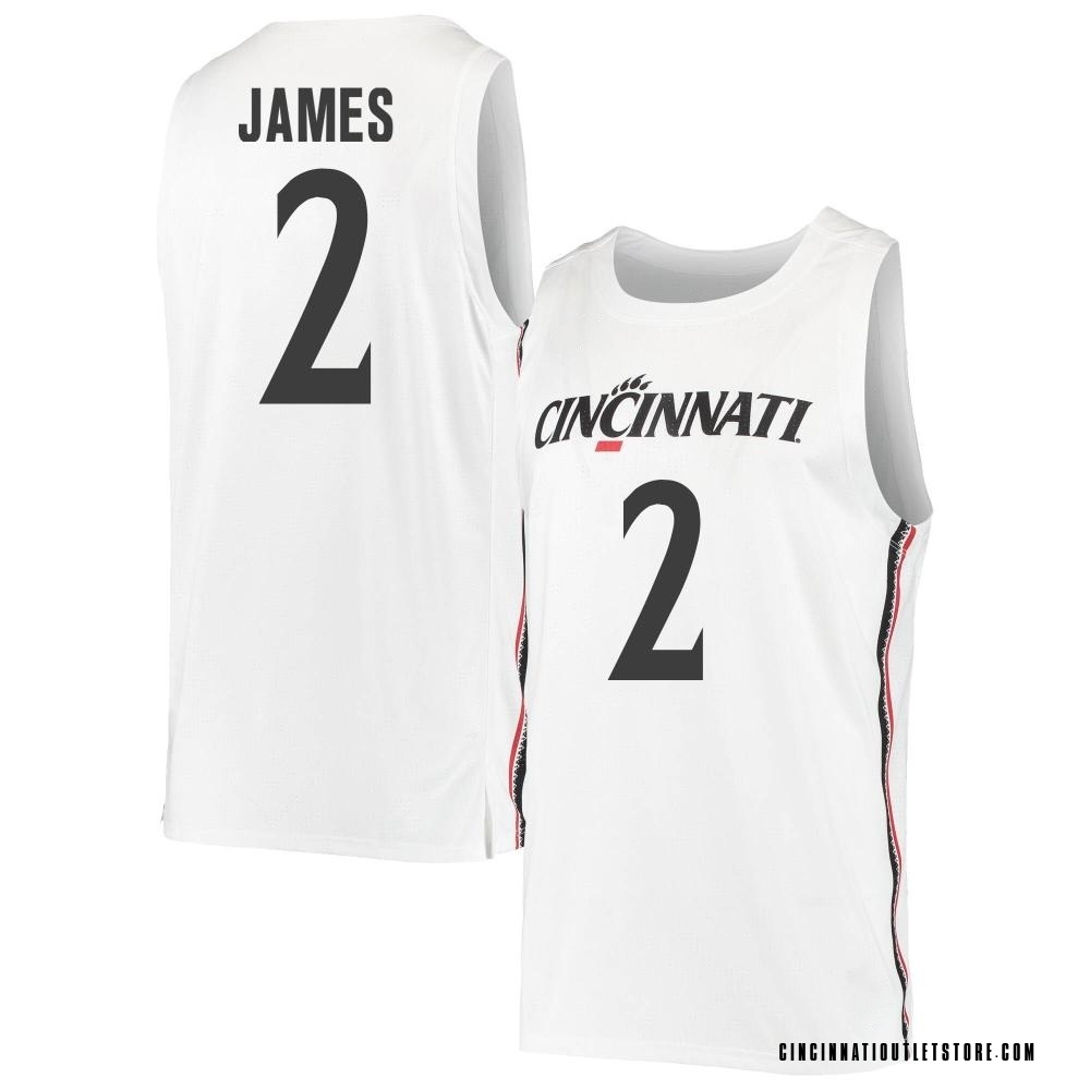 Men's Jizzle James Cincinnati Bearcats Replica Basketball Jersey - White