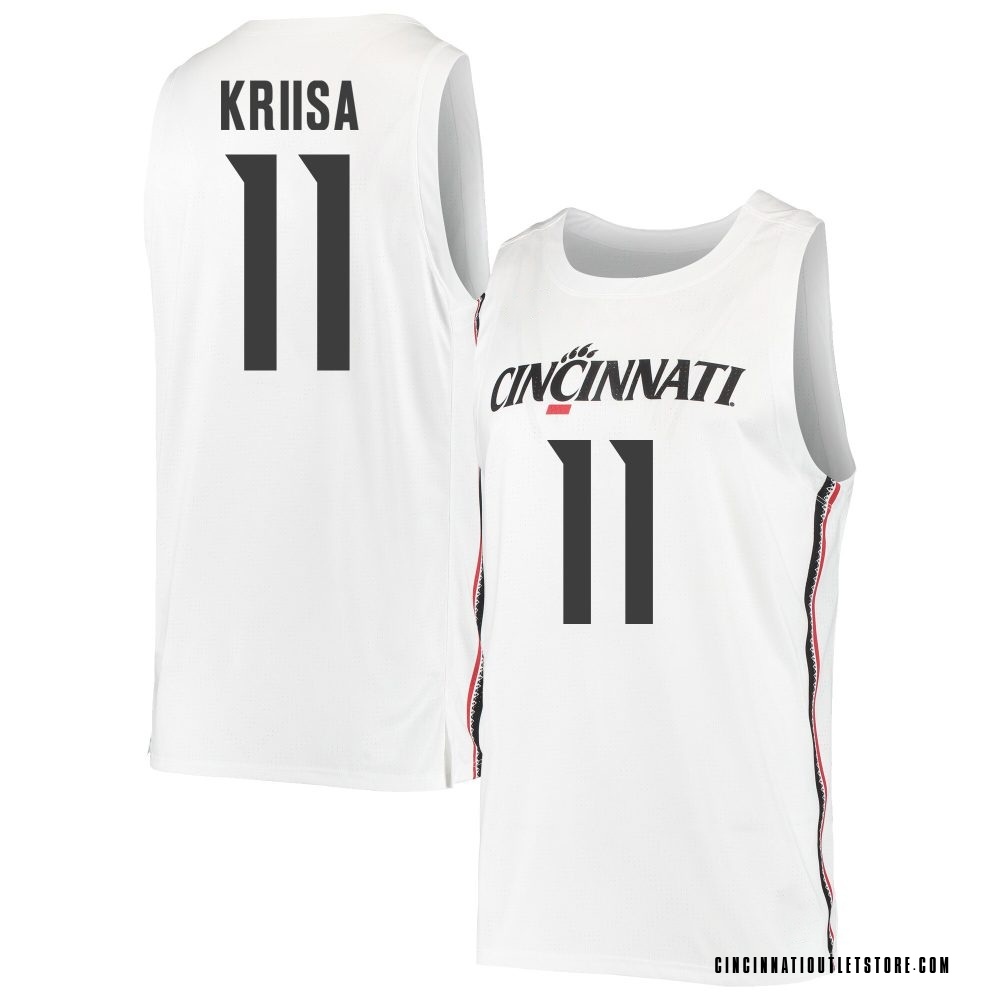 Men's Kerr Kriisa Cincinnati Bearcats Replica Basketball Jersey - White