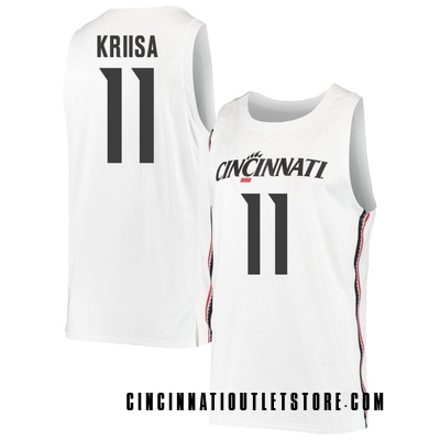Men's Kerr Kriisa Cincinnati Bearcats Replica Basketball Jersey - White