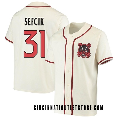 Men's Luke Sefcik Cincinnati Bearcats Replica Performance Baseball Jersey - Cream