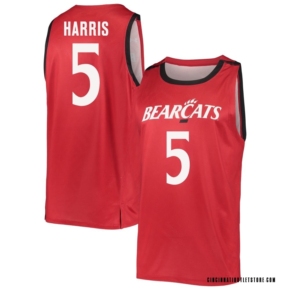 Men's Sencire Harris Cincinnati Bearcats Replica Basketball Jersey - Red