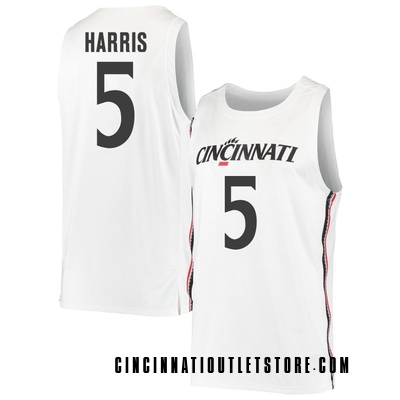 Men's Sencire Harris Cincinnati Bearcats Replica Basketball Jersey - White