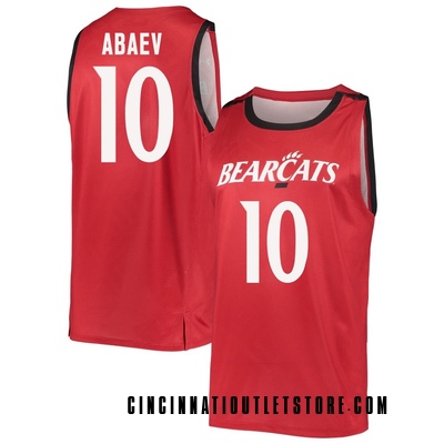 Men's Shon Abaev Cincinnati Bearcats Replica Basketball Jersey - Red