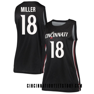 Women's Baba Miller Cincinnati Bearcats Replica Basketball Jersey - Black