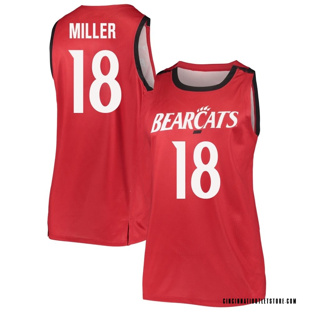 Women's Baba Miller Cincinnati Bearcats Replica Basketball Jersey - Red