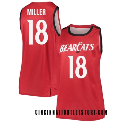 Women's Baba Miller Cincinnati Bearcats Replica Basketball Jersey - Red