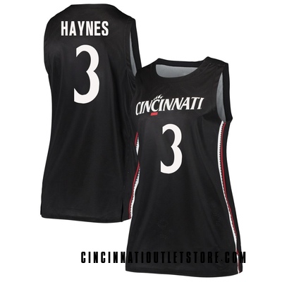 Women's Jalen Haynes Cincinnati Bearcats Replica Basketball Jersey - Black