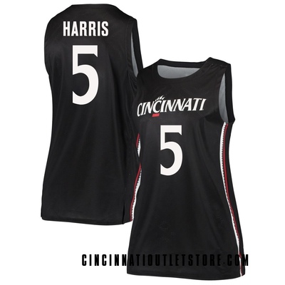 Women's Sencire Harris Cincinnati Bearcats Replica Basketball Jersey - Black