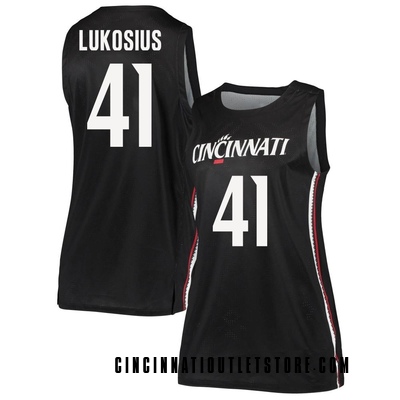 Women's Simas Lukosius Cincinnati Bearcats Replica Basketball Jersey - Black