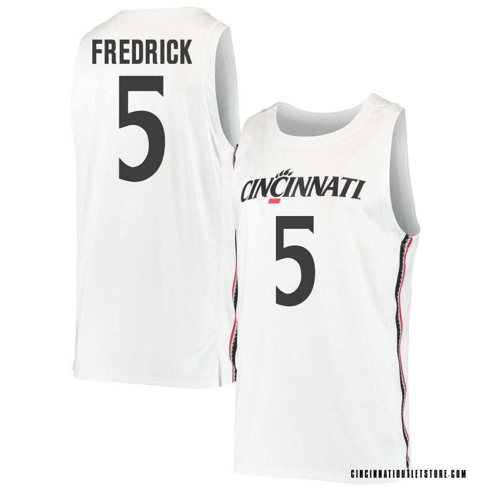 Youth CJ Fredrick Jr. Cincinnati Bearcats Replica Basketball Jersey - White