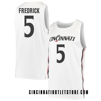 Youth CJ Fredrick Jr. Cincinnati Bearcats Replica Basketball Jersey - White