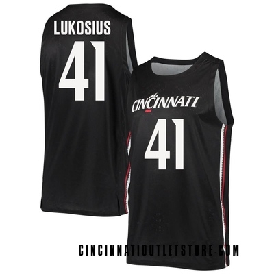 Youth Simas Lukosius Cincinnati Bearcats Replica Basketball Jersey - Black